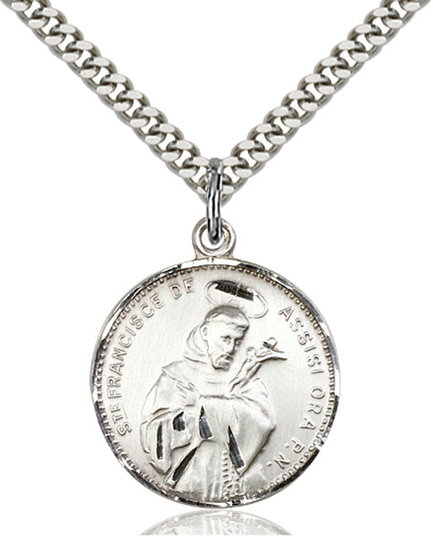 Sterling Silver Saint Francis of Assisi Pendant