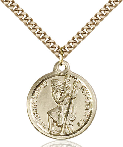14kt Gold Filled Saint Christopher Pendant