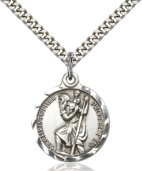 Sterling Silver Saint Christopher Pendant
