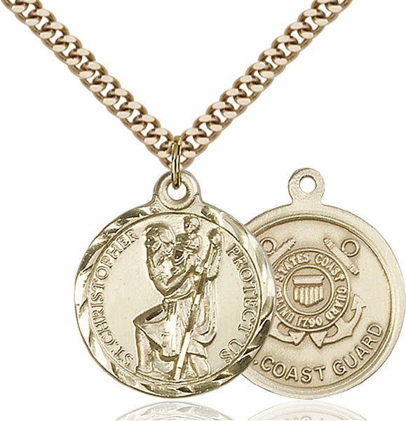 14kt Gold Filled Saint Christopher Pendant