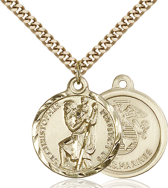 14kt Gold Filled Saint Christopher Pendant