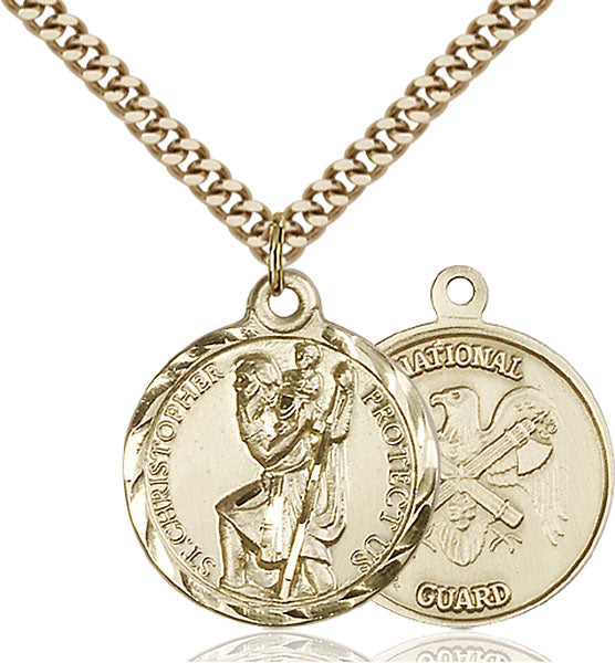 14kt Gold Filled Saint Christopher Pendant