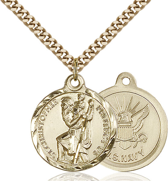 14kt Gold Filled Saint Christopher Pendant
