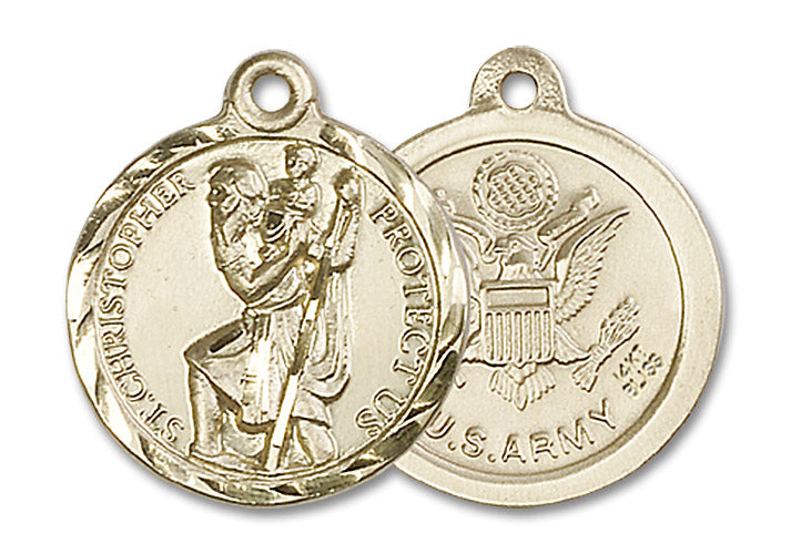 14kt Gold Saint Christopher Medal