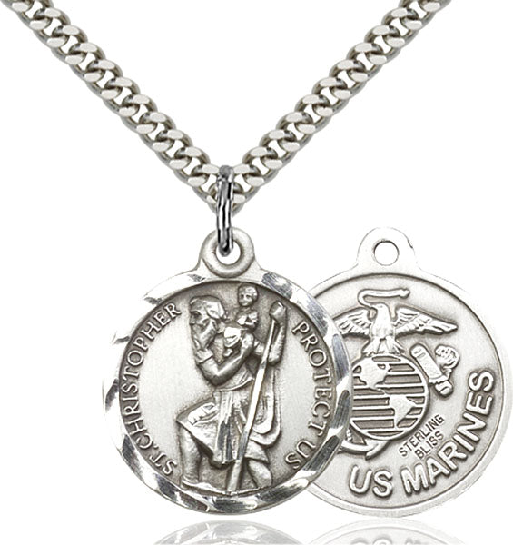 Sterling Silver Saint Christopher Pendant