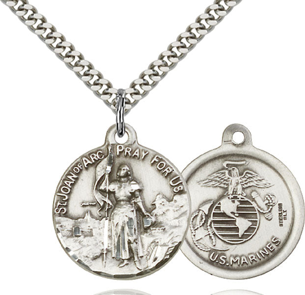 Sterling Silver Saint Joan of Arc Pendant