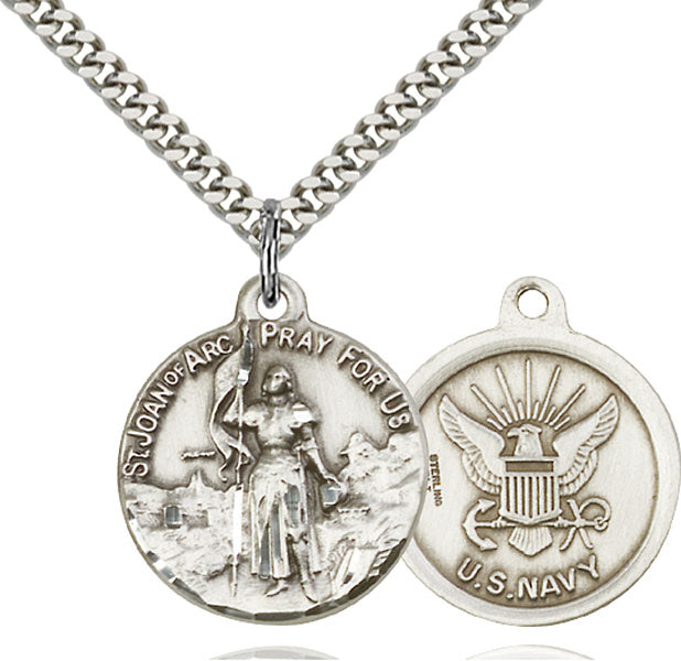 Sterling Silver Saint Joan of Arc Pendant