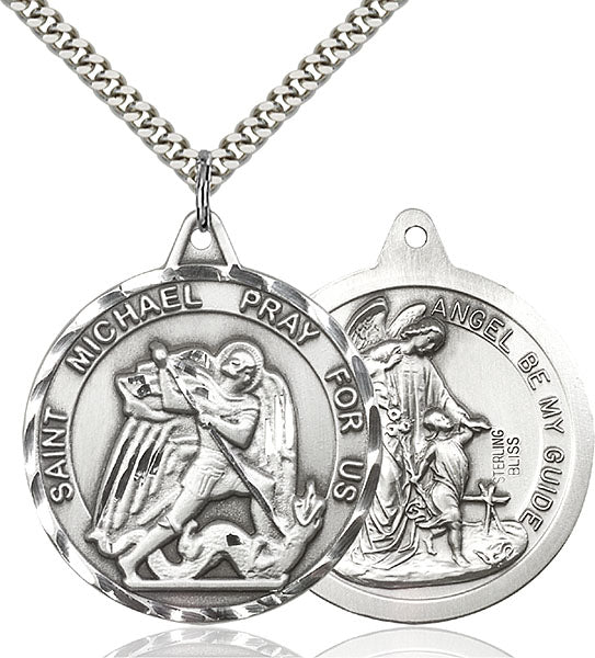 Sterling Silver Saint Michael the Archangel Pendant