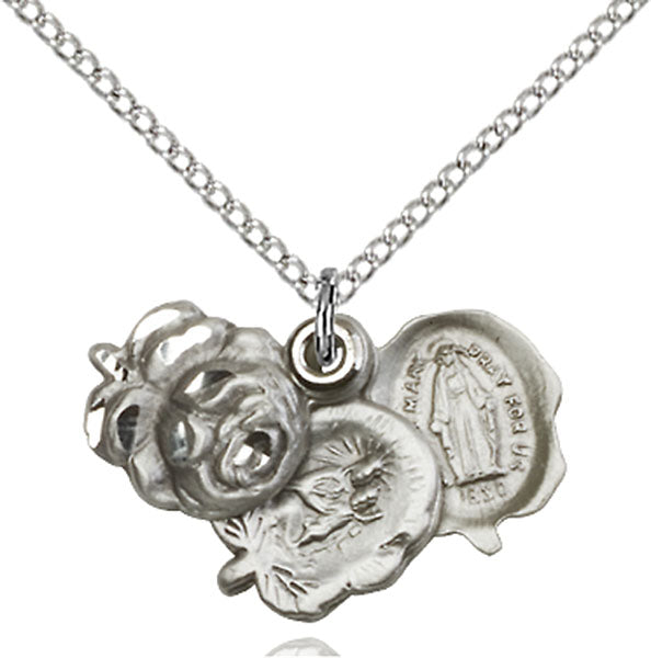 Sterling Silver Rosebud Pendant