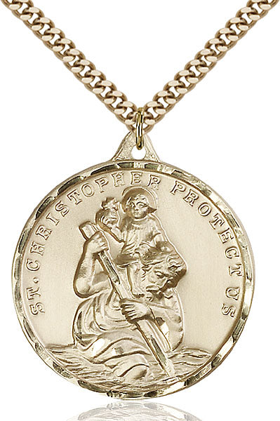 14kt Gold Filled Saint Christopher Pendant