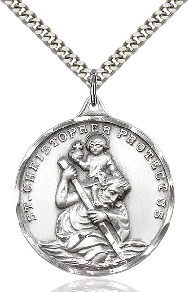 Sterling Silver Saint Christopher Pendant