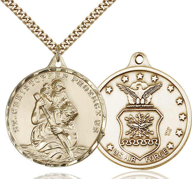 14kt Gold Filled Saint Christopher Pendant