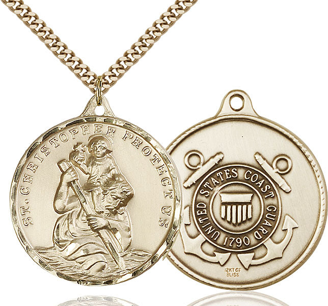 14kt Gold Filled Saint Christopher Pendant