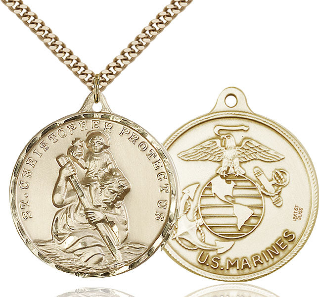 14kt Gold Filled Saint Christopher Pendant