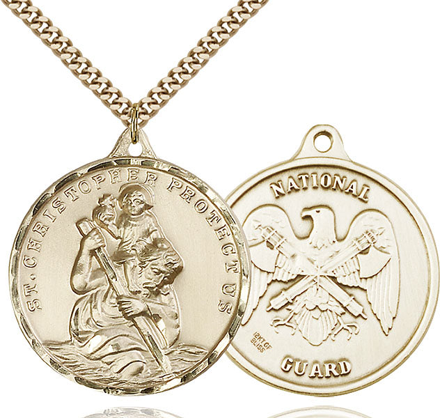 14kt Gold Filled Saint Christopher Pendant