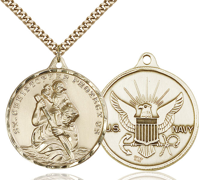 14kt Gold Filled Saint Christopher Pendant