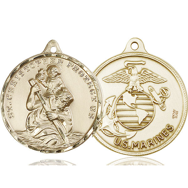 14kt Gold Saint Christopher Medal