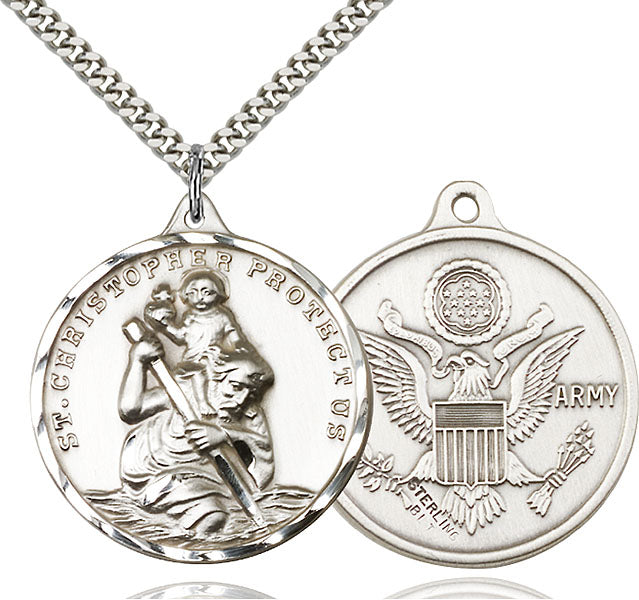 Sterling Silver Saint Christopher Pendant