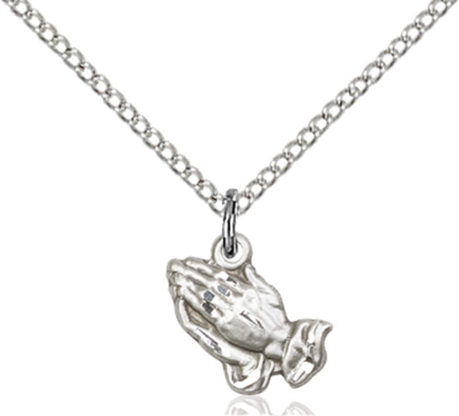 Sterling Silver Praying Hands Pendant