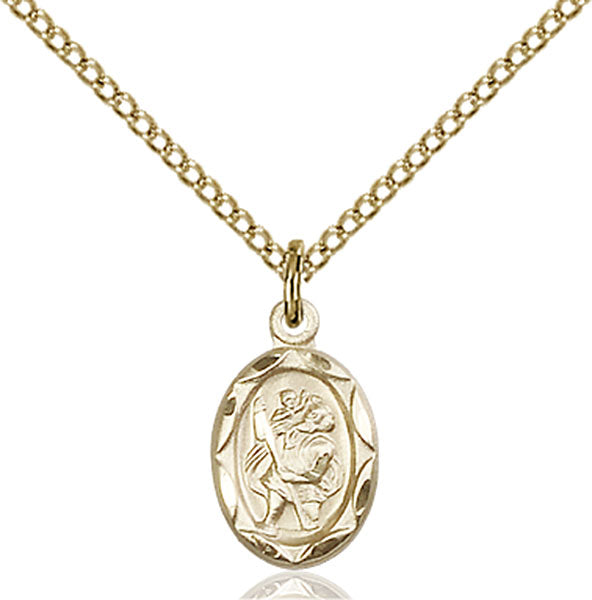 14kt Gold Filled Saint Christopher Pendant