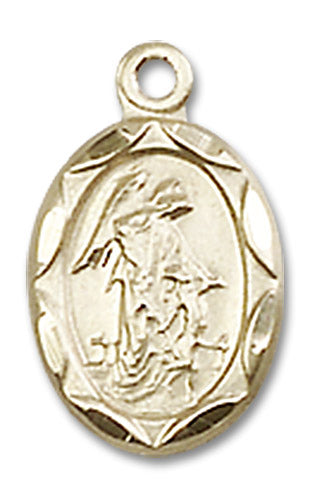 14kt Gold Guardian Angel Medal
