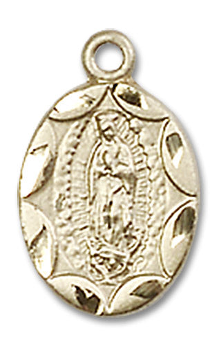 14kt Gold Our Lady of Guadalupe Medal