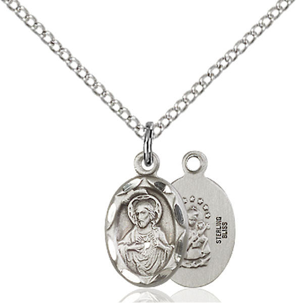 Sterling Silver Scapular Pendant
