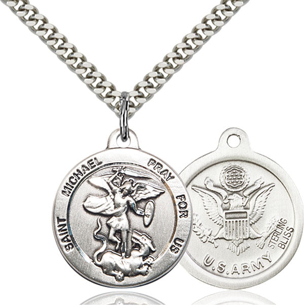 Sterling Silver Saint Michael the Archangel Pendant