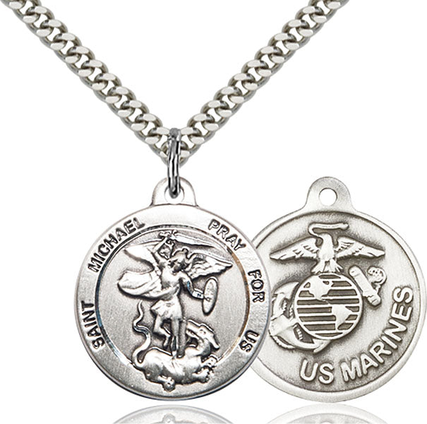 Sterling Silver Saint Michael the Archangel Pendant