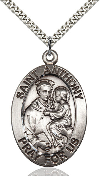 Sterling Silver Saint Anthony Pendant