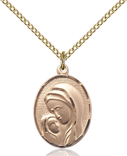 14kt Gold Filled Madonna & Child Pendant