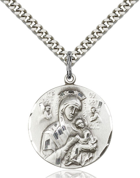 Sterling Silver Our Lady of Perpetual Help Pendant