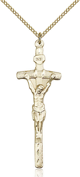 14kt Gold Filled Papal Crucifix Pendant