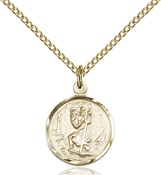 14kt Gold Filled Saint Christopher Pendant