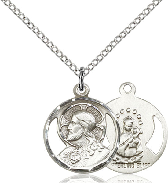 Sterling Silver Scapular Pendant
