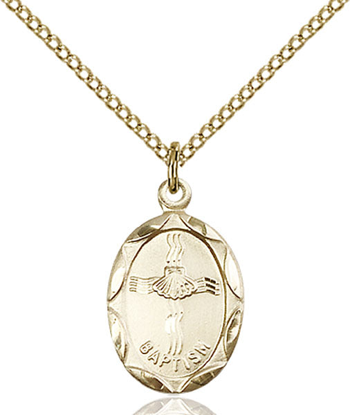14kt Gold Filled Baptism Pendant