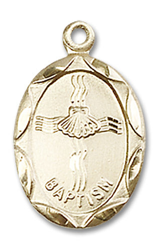 14kt Gold Baptism Medal