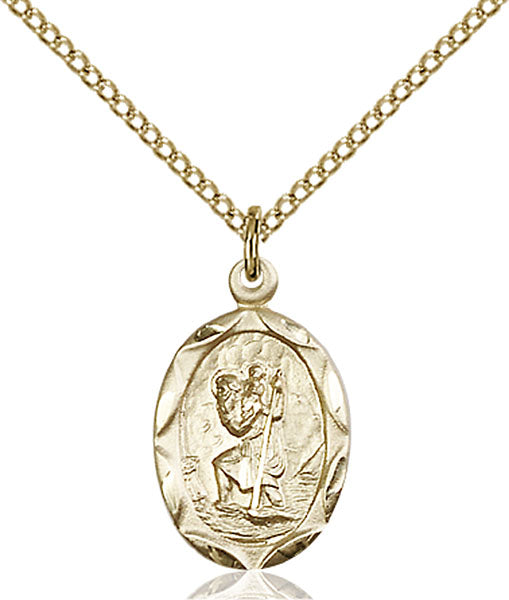 14kt Gold Filled Saint Christopher Pendant