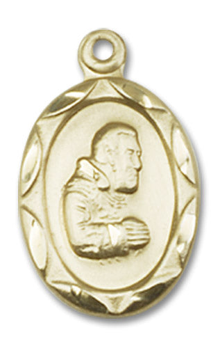 14kt Gold Saint Pio of Pietrelcina Medal