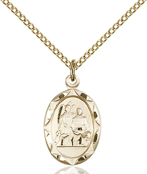 14kt Gold Filled Saint Raphael the Archangel Pendant