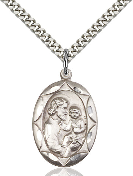 Sterling Silver Saint Joseph Pendant