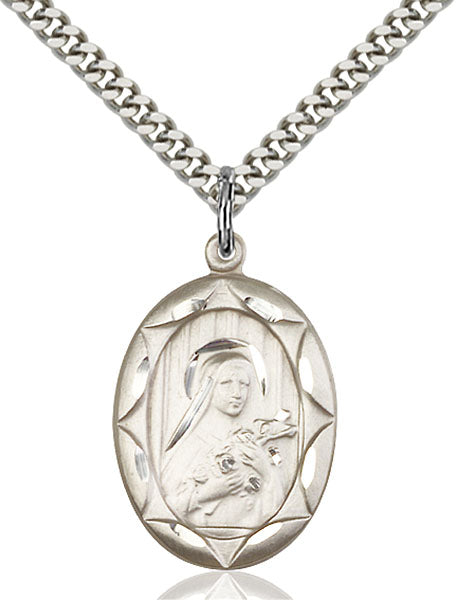 Sterling Silver Saint Theresa Pendant