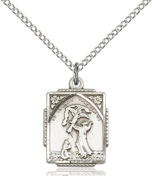 Sterling Silver Saint Francis of Assisi Pendant