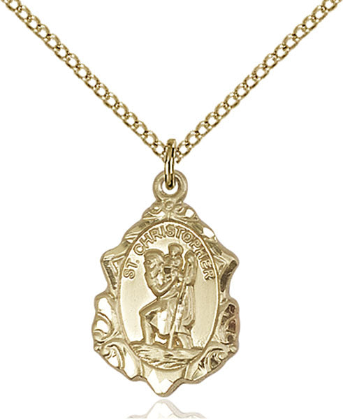 14kt Gold Filled Saint Christopher Pendant