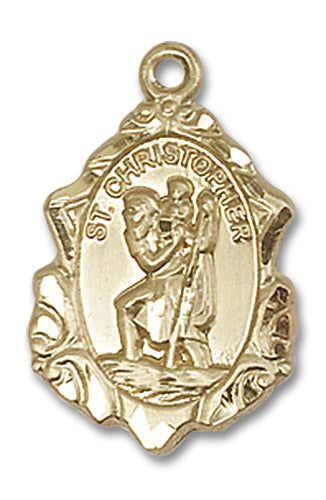 14kt Gold Saint Christopher Medal