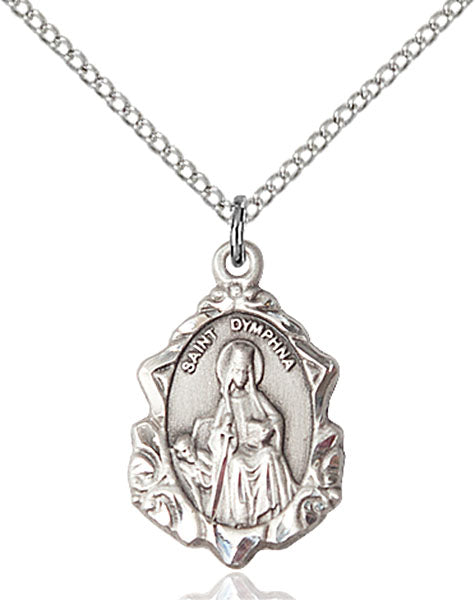 Sterling Silver Saint Dymphna Pendant