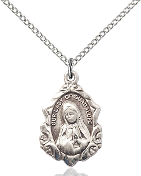 Sterling Silver Our Lady of Guadalupe Pendant