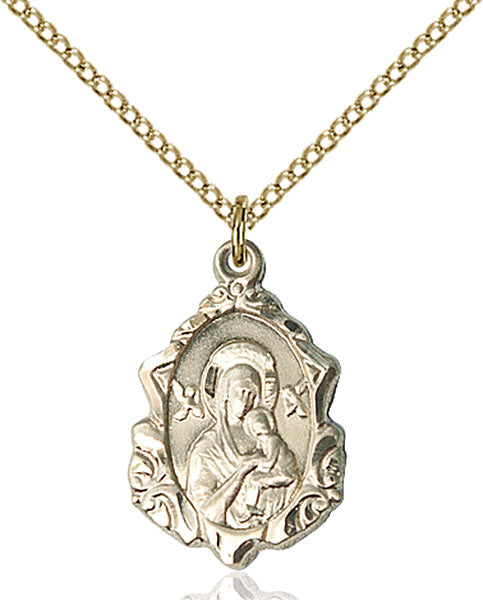 14kt Gold Filled Our Lady of Perpetual Help Pendant
