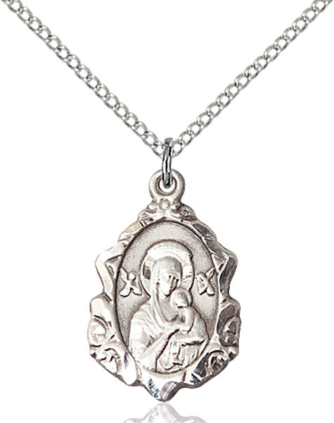 Sterling Silver Our Lady of Perpetual Help Pendant