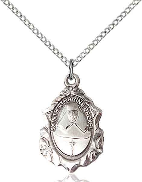 Sterling Silver Saint Katharine Drexel Pendant